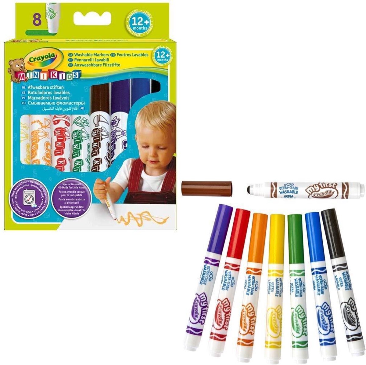 Crayola Mini Kids Viltstiften Met Bolle Punt - 8 Stuks