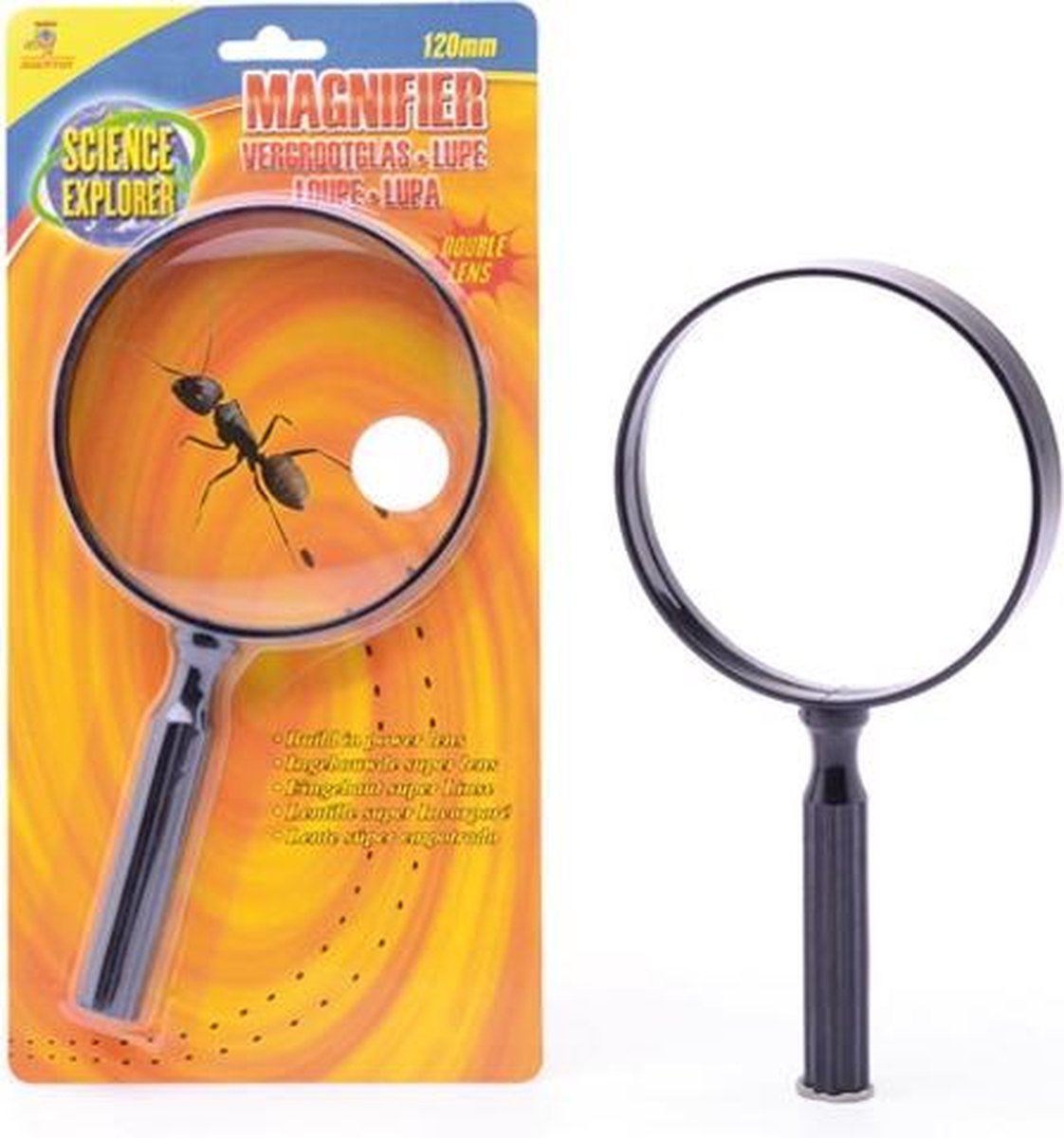 Johntoy Vergrootglas Met Powerlens 24 Cm - Silver