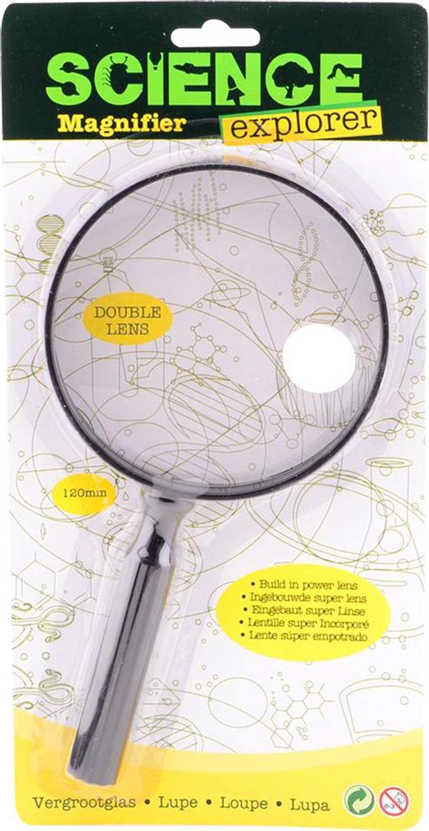 Johntoy Vergrootglas Met Powerlens 24 Cm - Silver