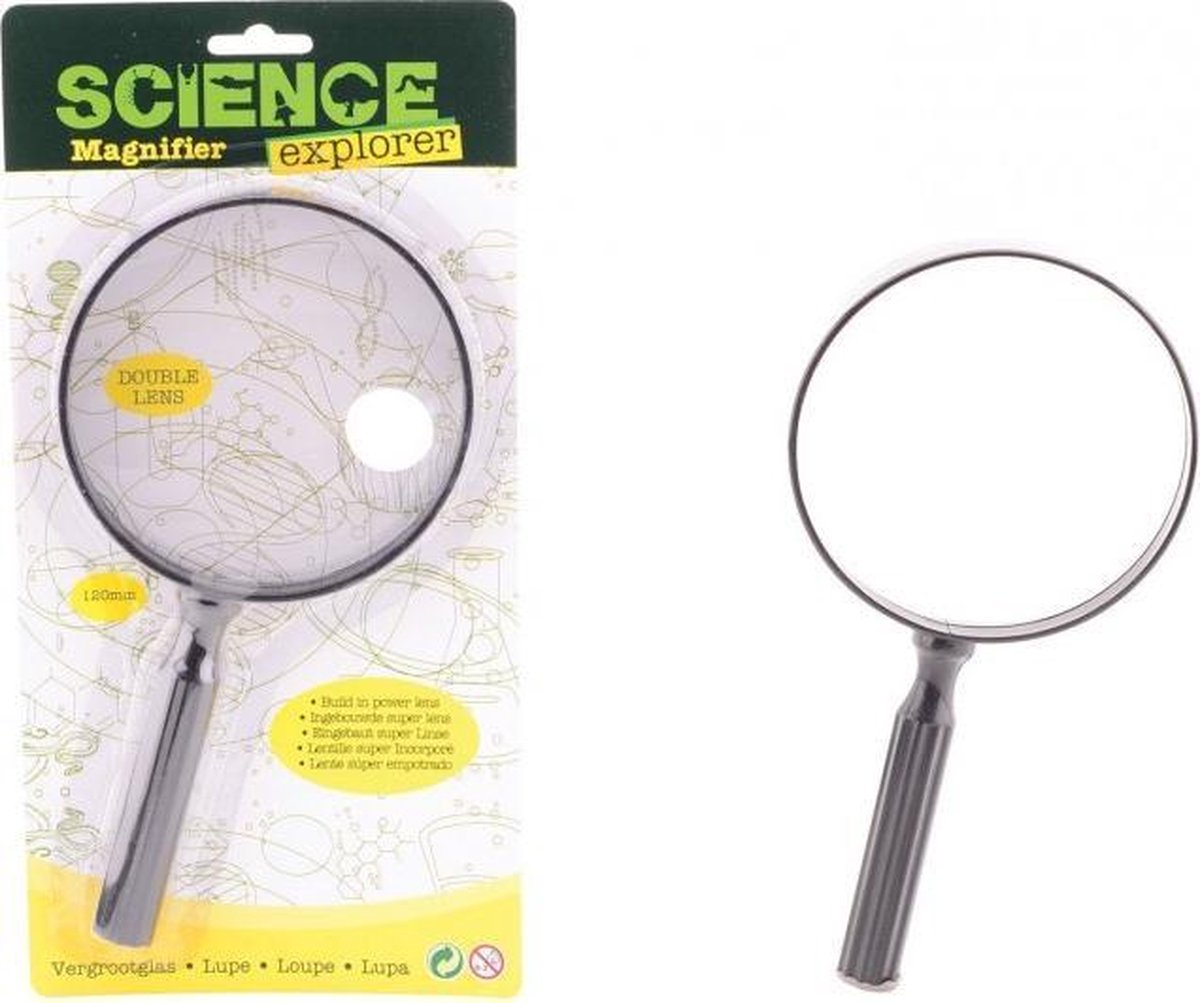 Johntoy Vergrootglas Met Powerlens 24 Cm - Silver