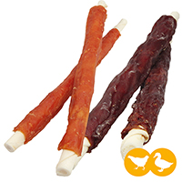 Antos Runderhuid Met Eend Rol Eend&Rund - Hondensnacks - 130 g