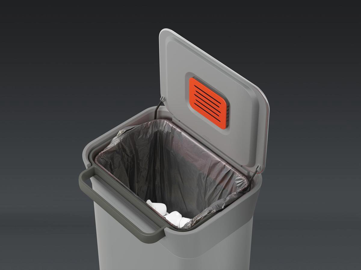 Joseph Joseph Intelligent Waste Titan Pebble Pedaalemmer - 30 Liter - Grijs