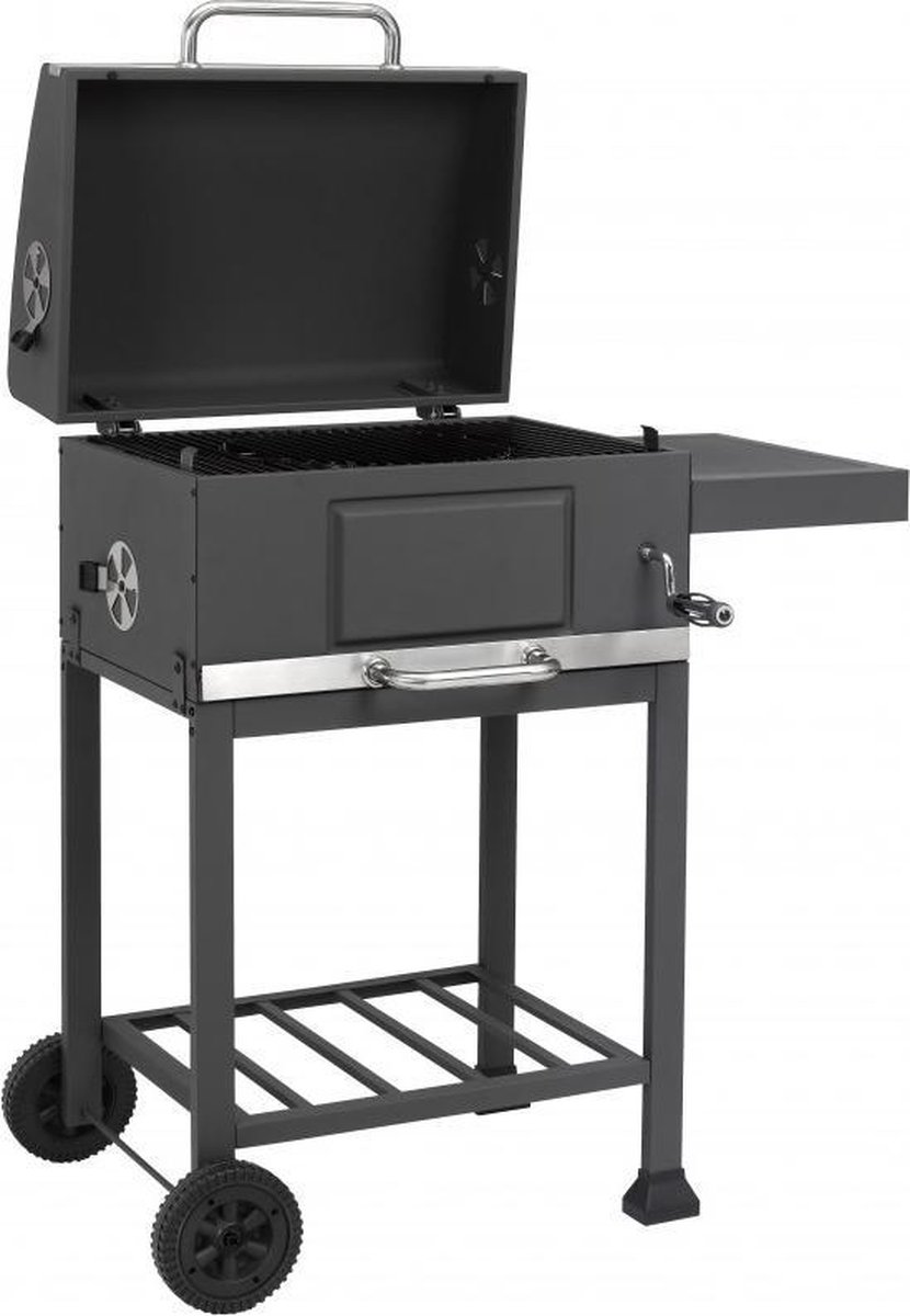 Tepro Toronto Afsluitbare Houtskool Barbecue Grillwagen Rvs/ - Zwart