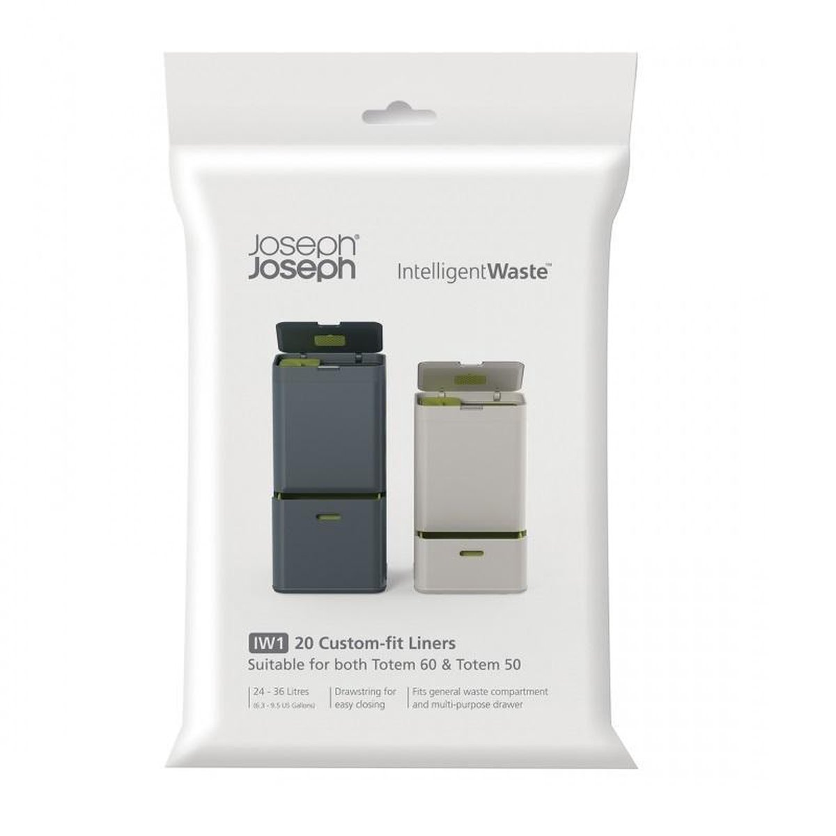 Joseph Joseph Afvalzakken 24-36 Liter (20 stuks) - Wit