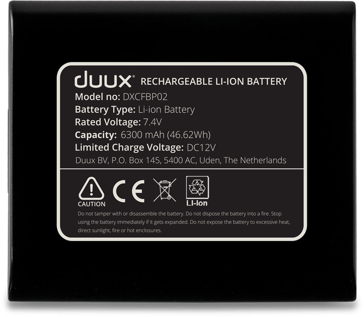 Duux Dock & Battery Pack Whisper Flex - Zwart
