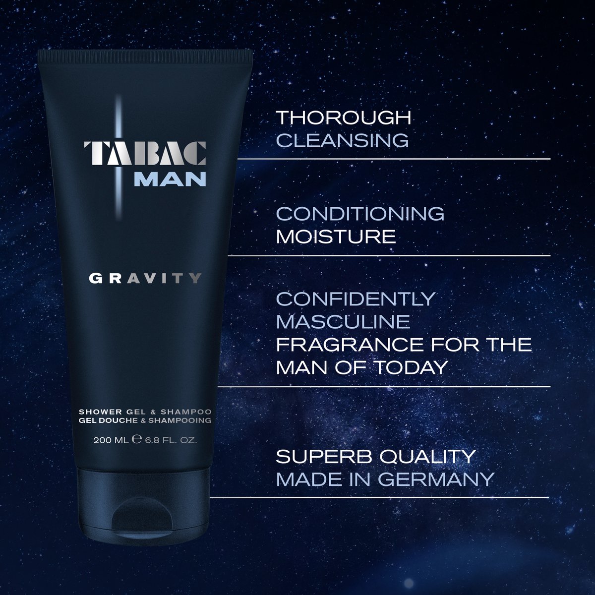 Tabac Man Gravity Showergel en Shampoo 200ml