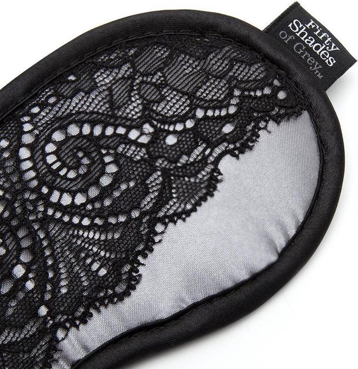 FIFTY SHADES - Satijnen Blinddoek Met Kant - Silver
