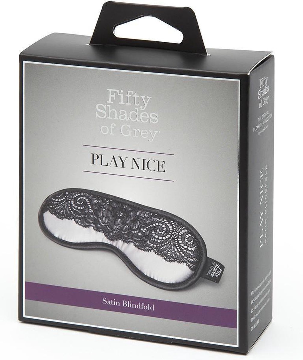 FIFTY SHADES - Satijnen Blinddoek Met Kant - Silver