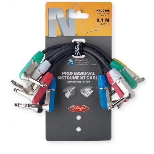 Stagg NPC010LR-6 patchkabelset 6 stuks 10 cm