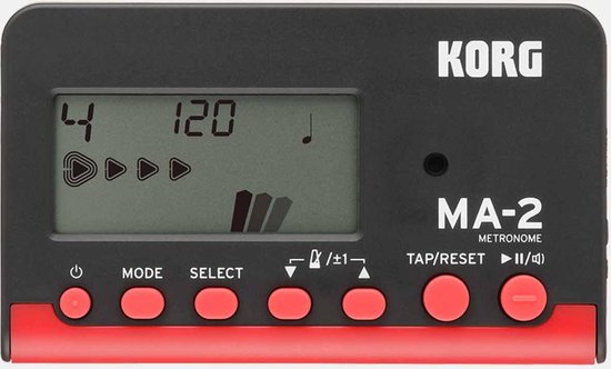 Korg MA-2-BKRD metronoom zwart-rood