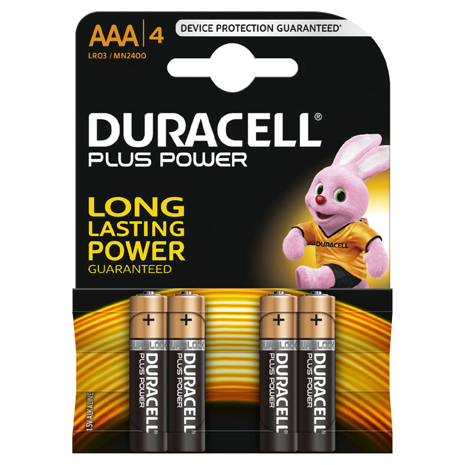 Universeel Duracell Plus Power Aaa Alkaline Batterijen - 4 Stuks - Zwart