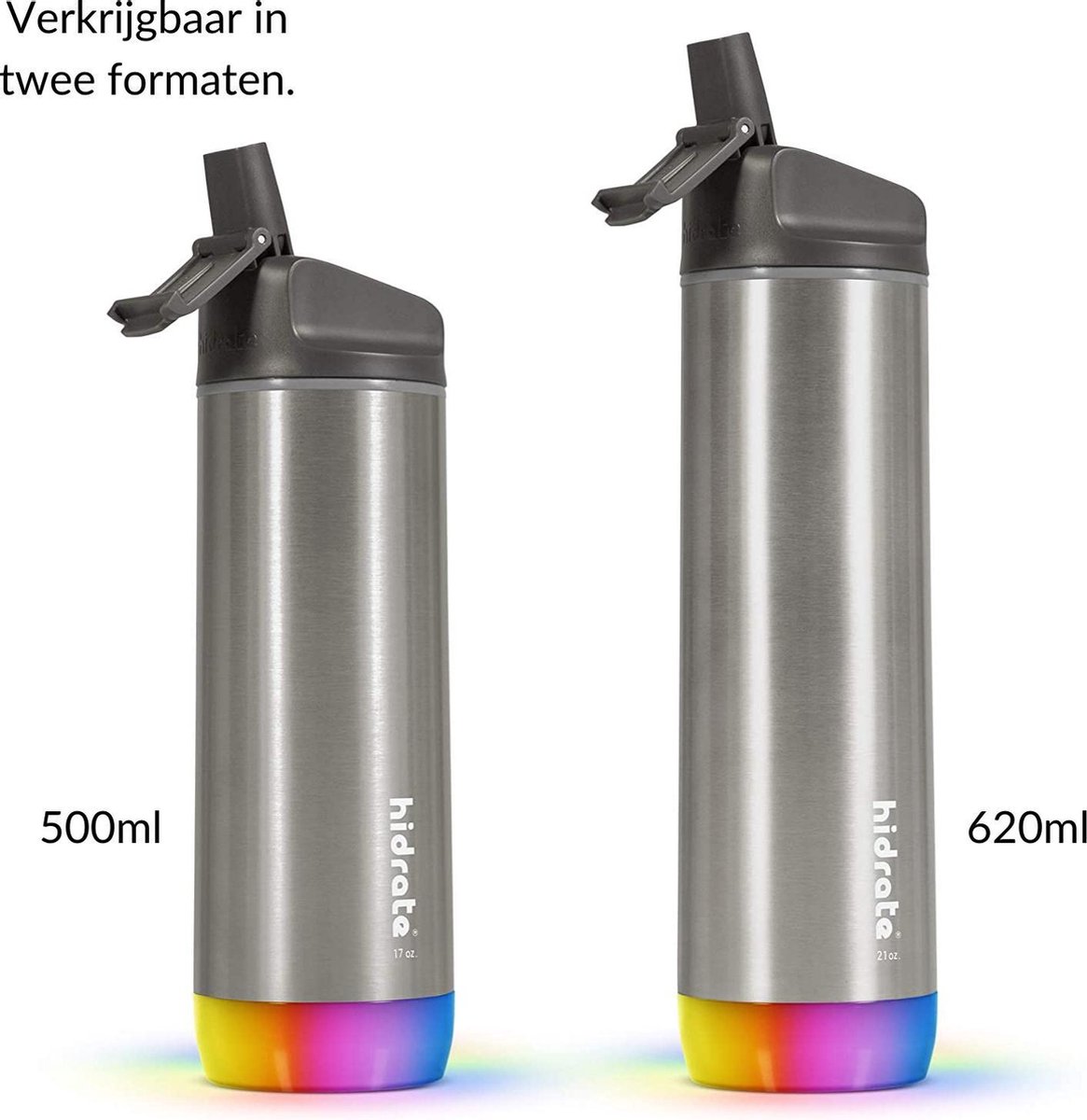 Hidrate Spark HidrateSpark PRO 0.62 liter Straw Brushed Stainless Steel - Silver