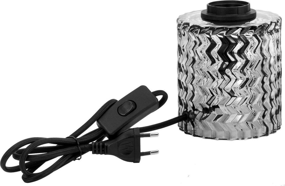 Pauleen Crystal Smoke Tafellamp - E27 - Rookglas - Grijs