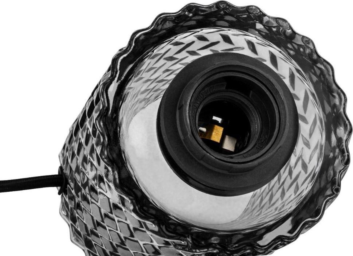 Pauleen Crystal Smoke Tafellamp - E27 - Rookglas - Grijs