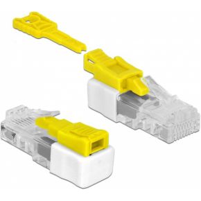 DeLOCK 85334 RJ45, Geel kabel-connector - Wit