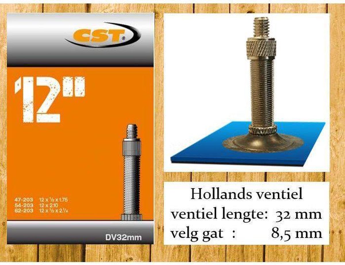 CST Binnenband 12 Inch (47/62-203) Dv 32 Mm - Zwart