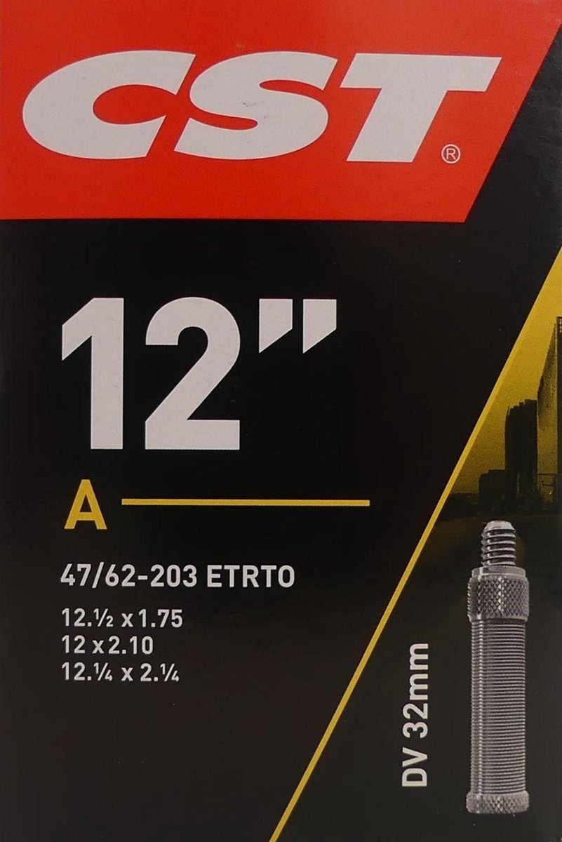 CST Binnenband 12 Inch (47/62-203) Dv 32 Mm - Zwart