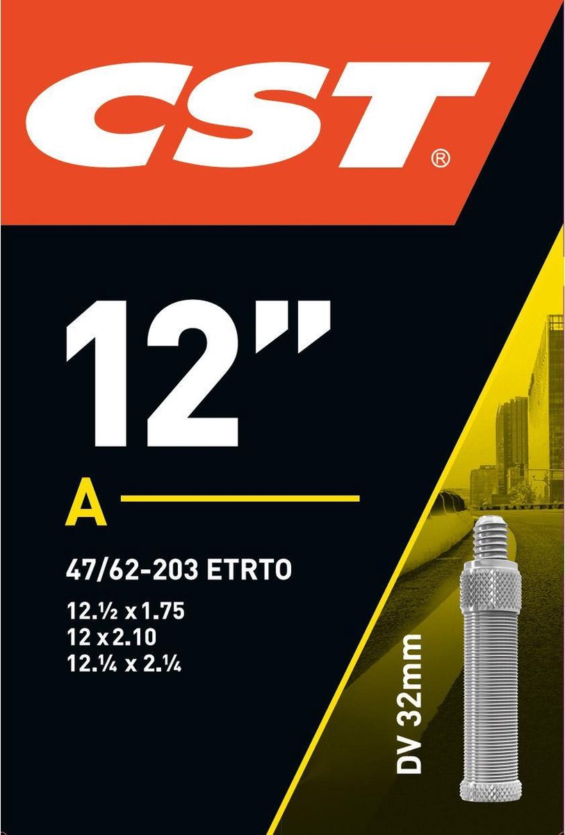 CST Binnenband 12 Inch (47/62-203) Dv 32 Mm - Zwart