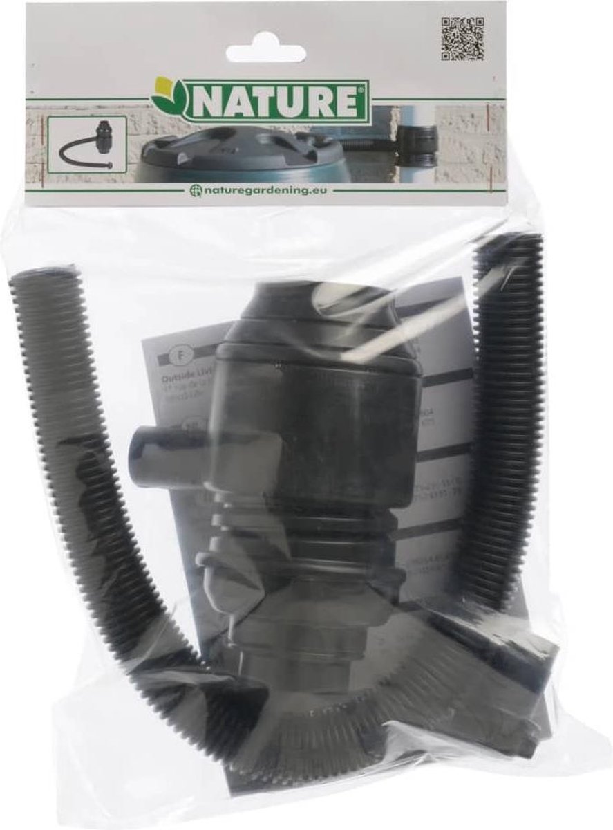 Nature Aansluitset Voor Regenton - Zwart