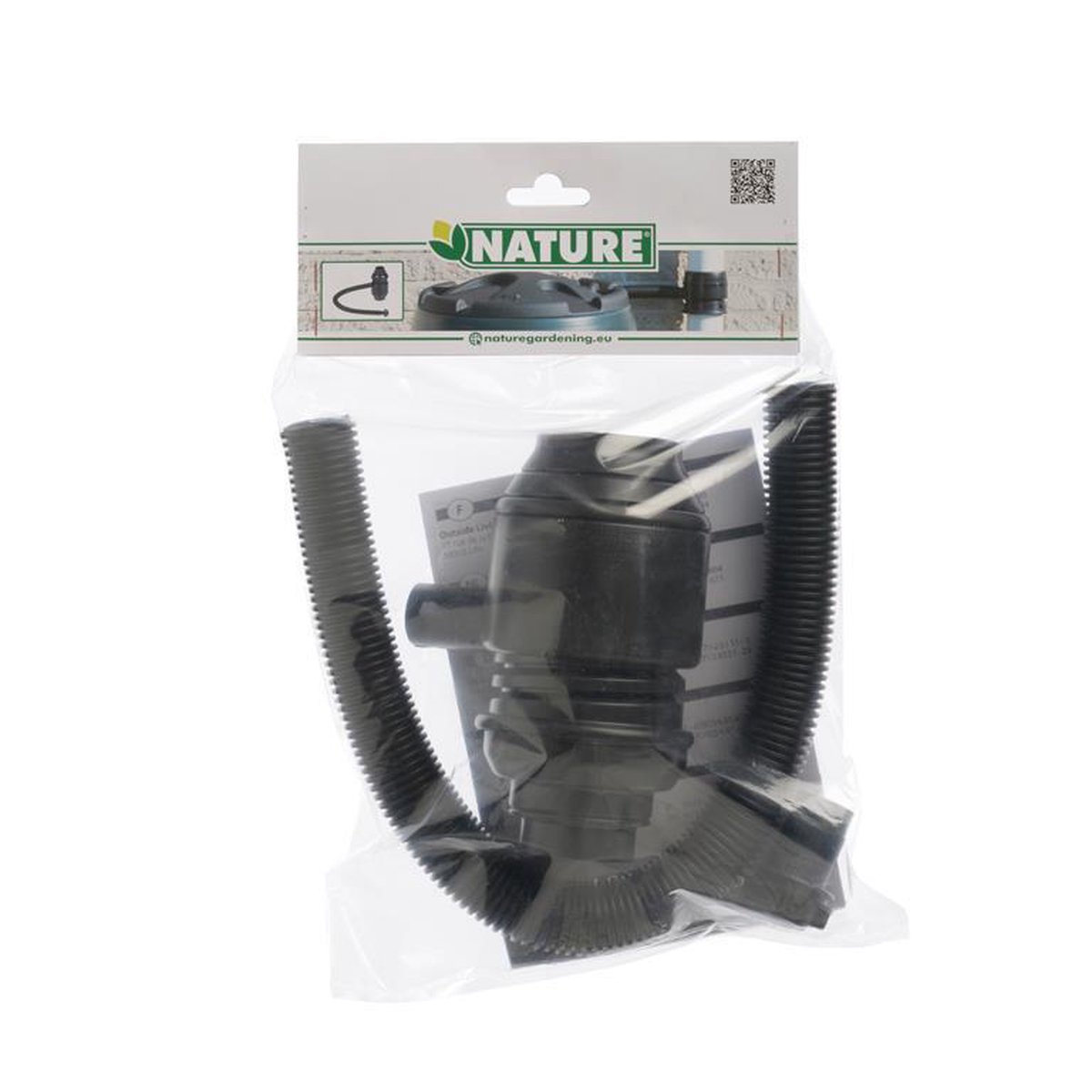 Nature Aansluitset Voor Regenton - Zwart