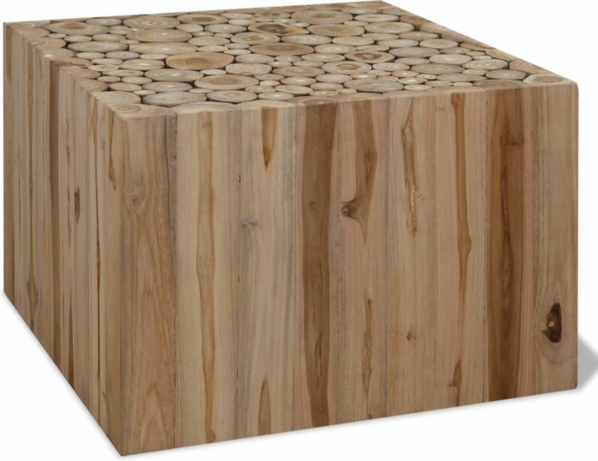 Vidaxl Salontafel 50x50x35 Cm Echt Teakhout - Marrón