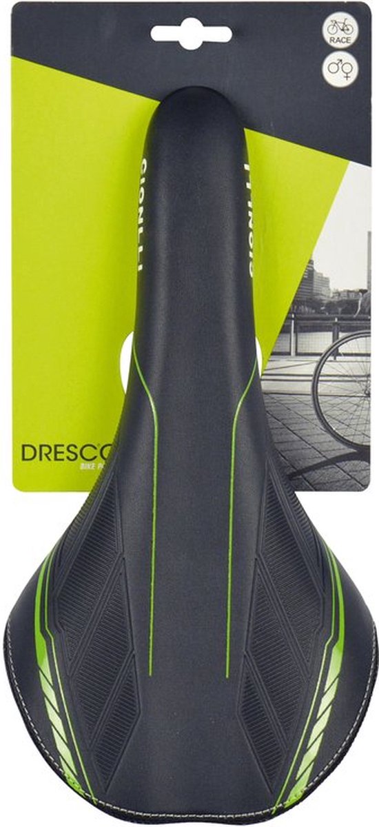 DRESCO Racezadel 13,9 X 30,5 Cm Microfiber/groen - Zwart