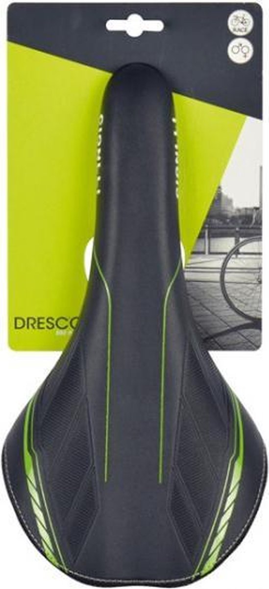 DRESCO Racezadel 13,9 X 30,5 Cm Microfiber/groen - Zwart