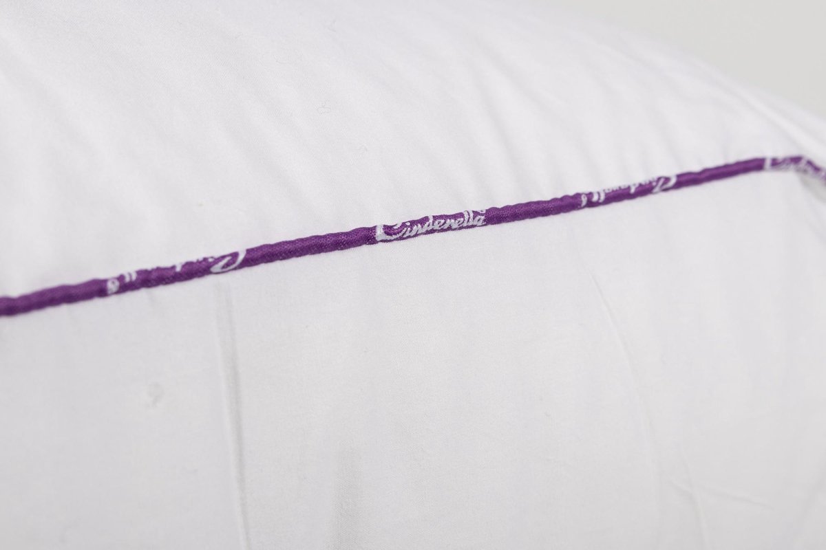 Cinderella Rondo Synthetisch Medium Hoofdkussen - 100% Thermosoft Holle Polyester Vezelbolletjes - - Wit