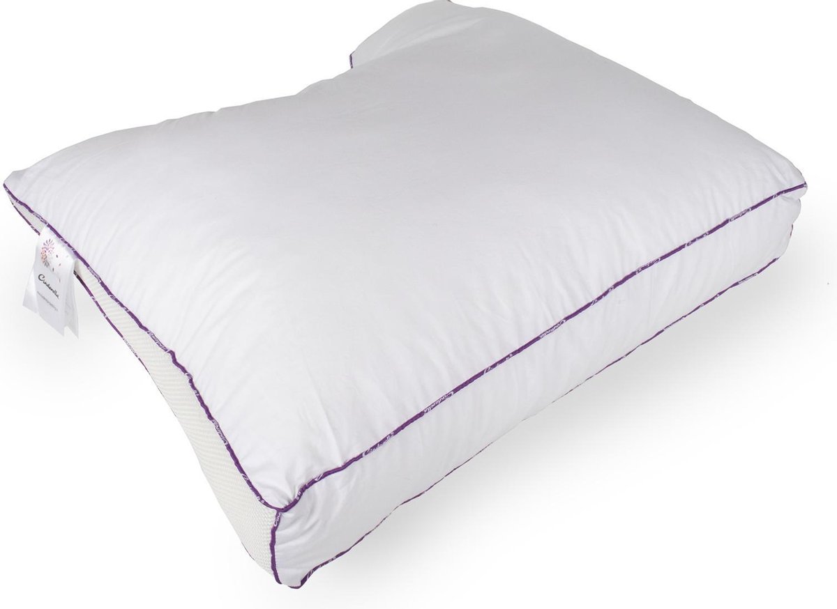 Cinderella Rondo Synthetisch Medium Hoofdkussen - 100% Thermosoft Holle Polyester Vezelbolletjes - - Wit