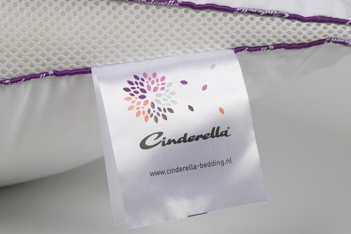 Cinderella Rondo Synthetisch Medium Hoofdkussen - 100% Thermosoft Holle Polyester Vezelbolletjes - - Wit