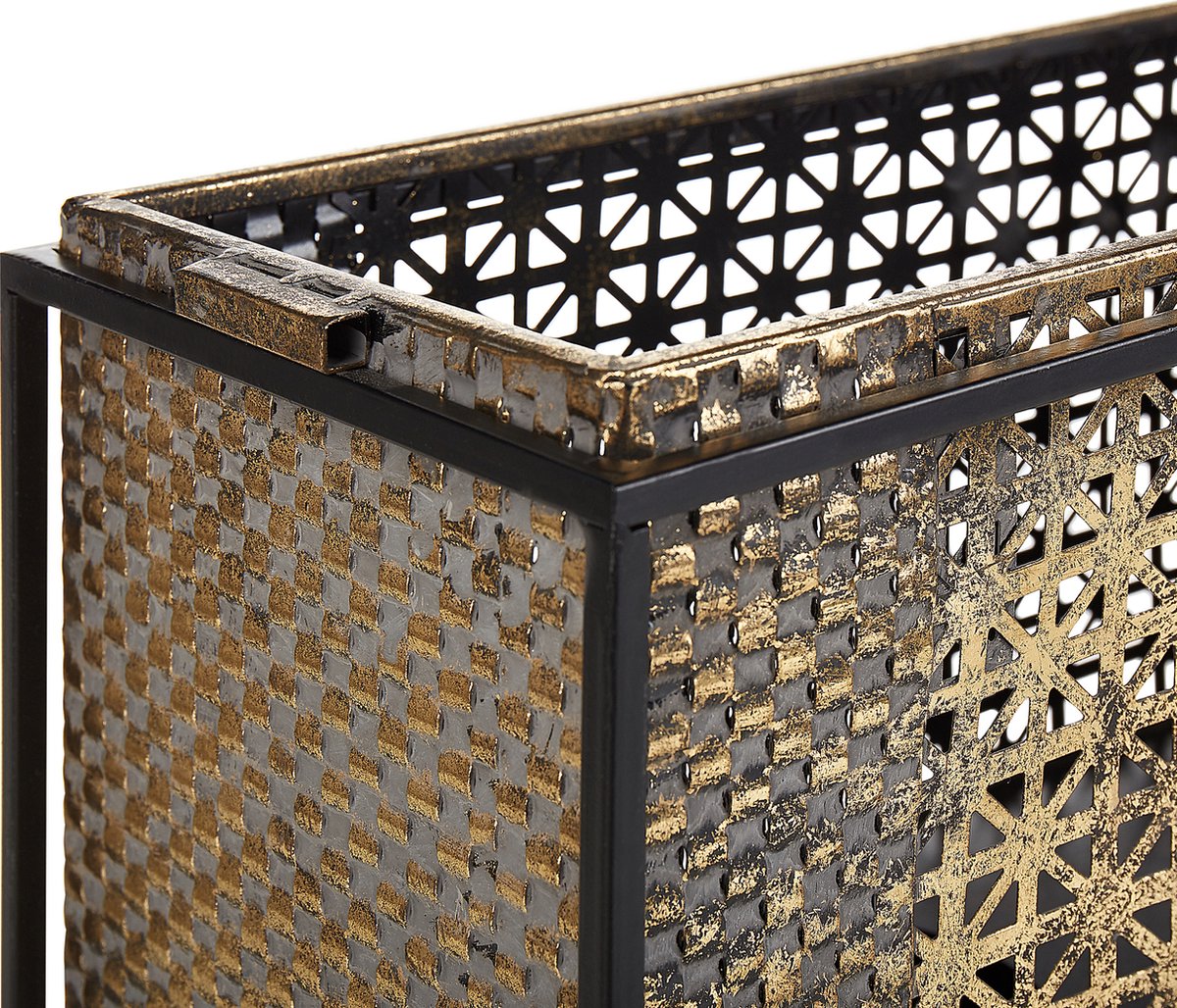 Beliani Amami Kaarsenhouder Metaal 16 X 41 Cm - Goud