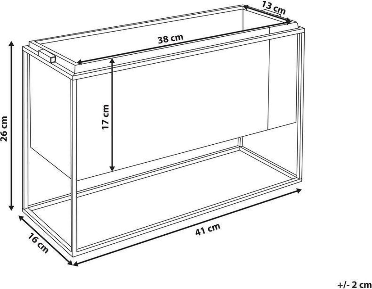 Beliani Amami Kaarsenhouder Metaal 16 X 41 Cm - Goud