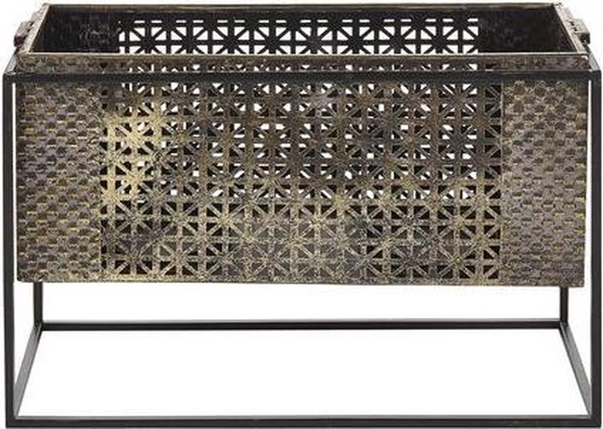 Beliani Amami Kaarsenhouder Metaal 16 X 41 Cm - Goud