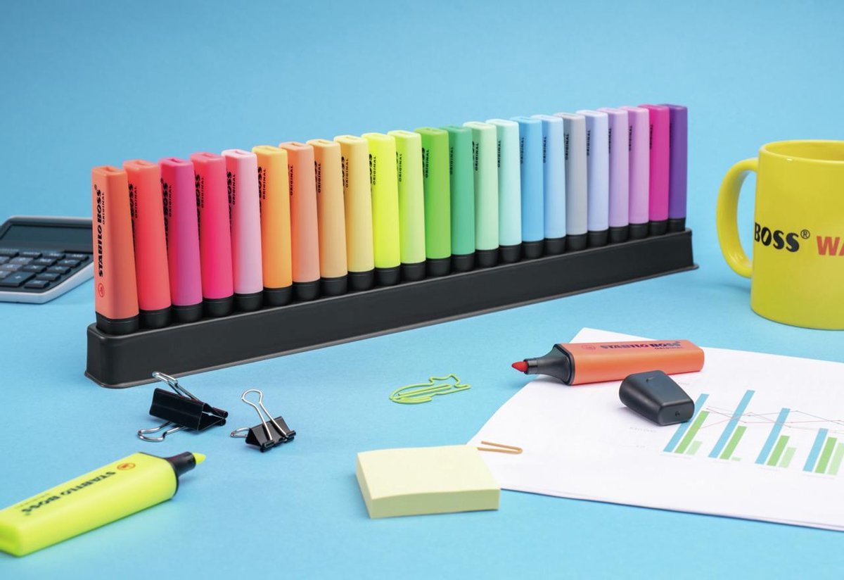 Stabilo Boss Original Markeerstift - Deskset Met 23 Kleuren