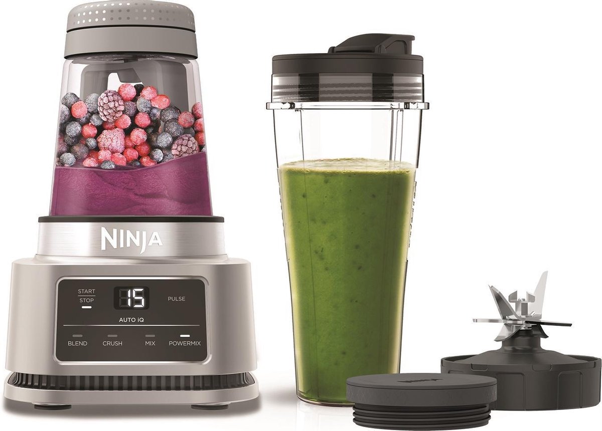 Ninja Foodi Cb100eu - Power Nutri 2-in-1 Blender - 1100 Watt - Auto-iq