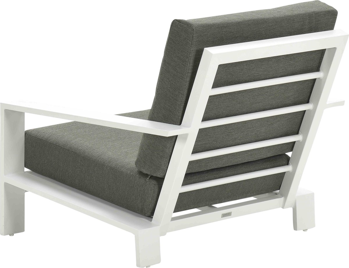 Garden Impressions Lincoln Lounge Fauteuil - Mat/ Moss Green - Wit