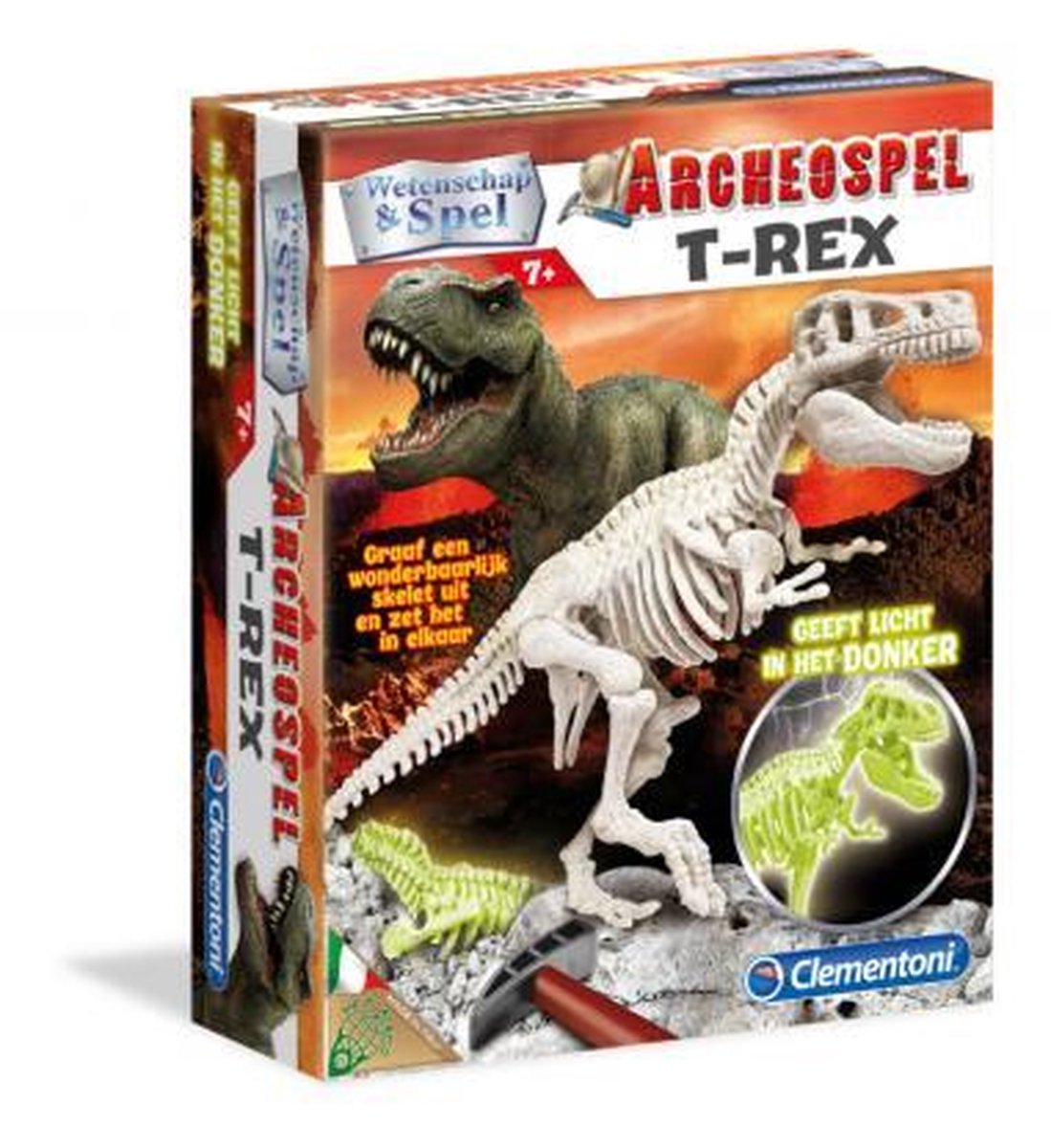 Clementoni Archeospel T-rex Fluoriserend - Beige