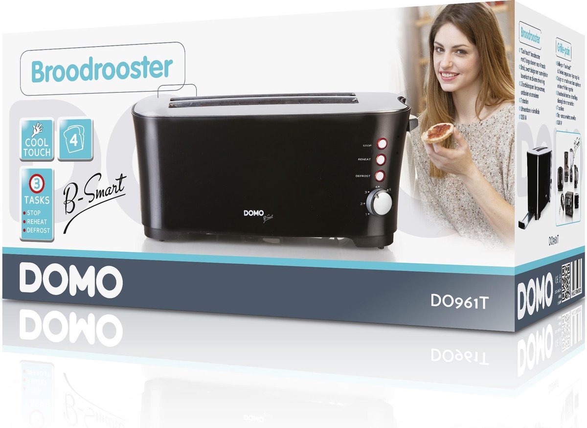 Domo B-Smart DO961T Broodrooster - Zwart