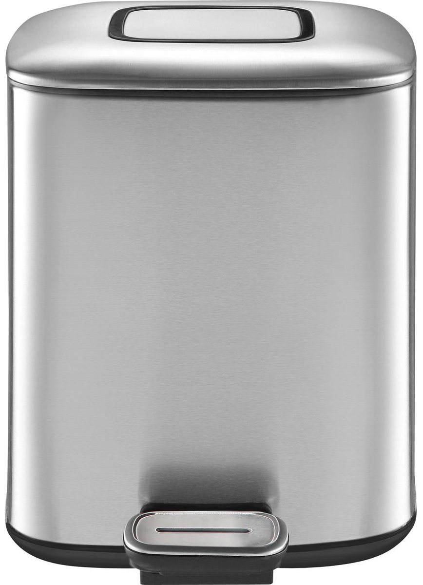 Eko Regent Step Bin Pedaalemmer - 6 L - Mat Rvs - Silver