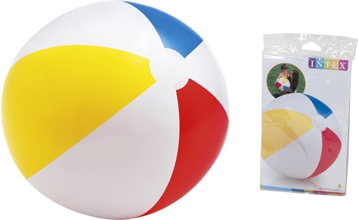 Intex Strandbal Glossy 51 Cm - Wit
