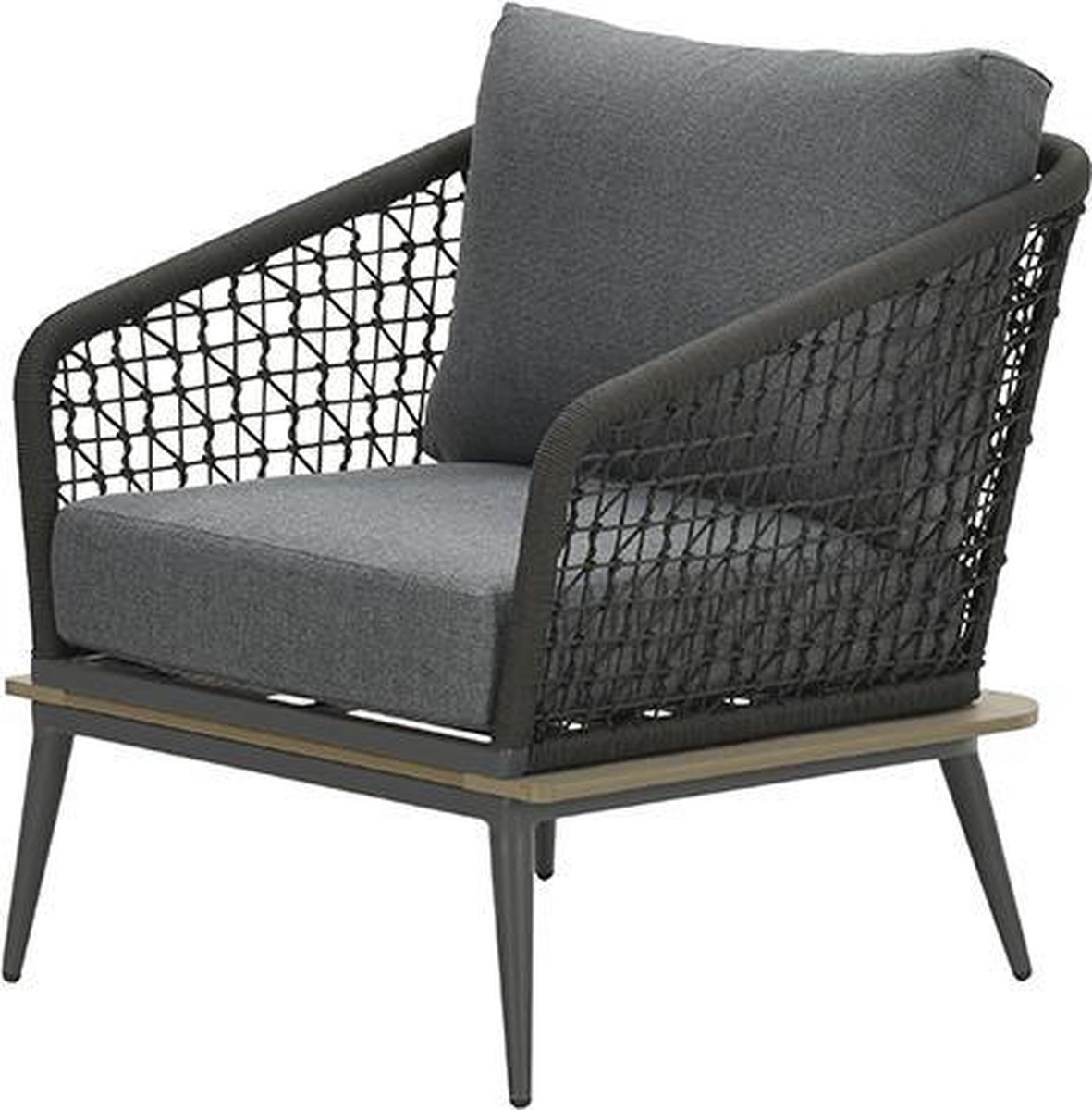 Garden Impressions Poseidon Loungefauteuil - Carbon Black/ Mystic Grey - Grijs