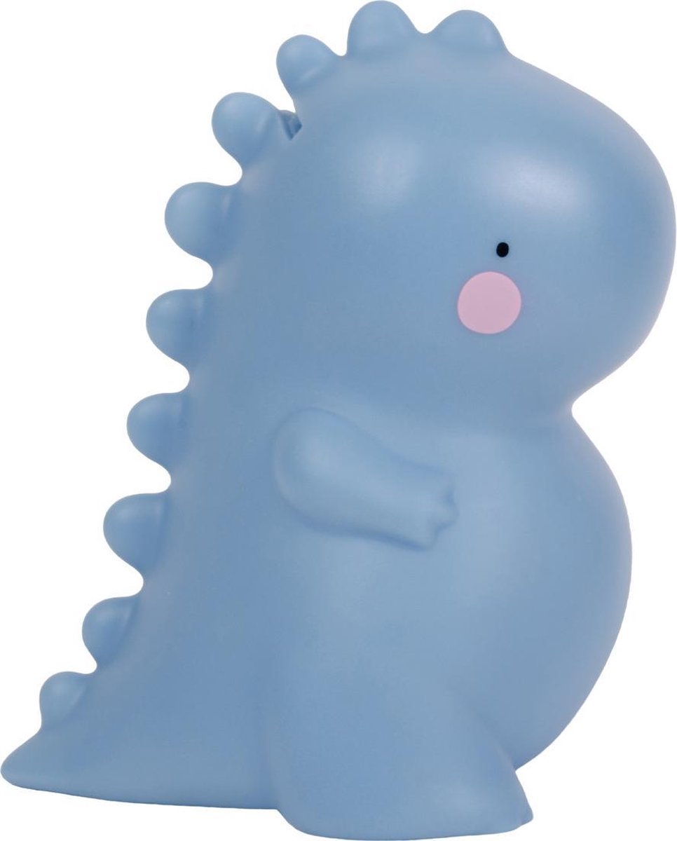 A Little Lovely Company Spaarpot T-rex 16 Cm Pvc - Blauw