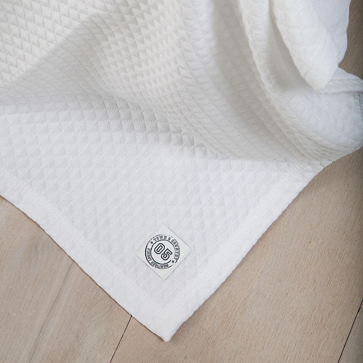 Town & Country Aspen Sprei 100% Katoen. Bedsprei 230x260 - Wit