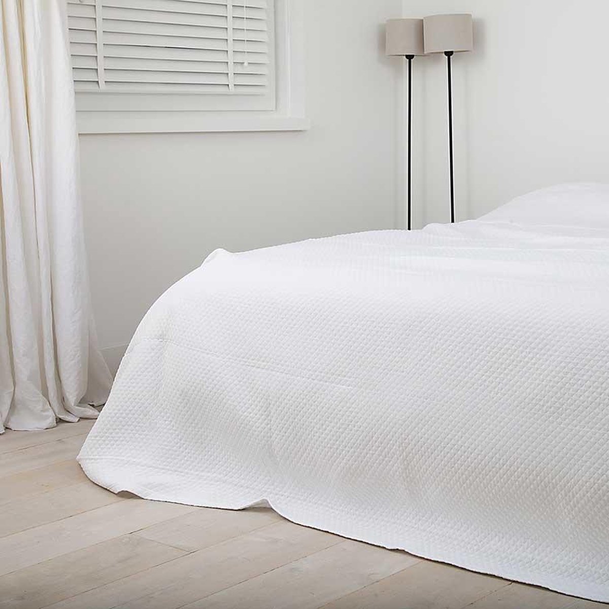 Town & Country Aspen Sprei 100% Katoen. Bedsprei 230x260 - Wit