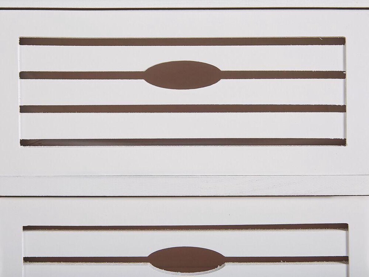 Beliani Lucky Nachtkastje Paulowniahout 29 X 40 Cm - Wit