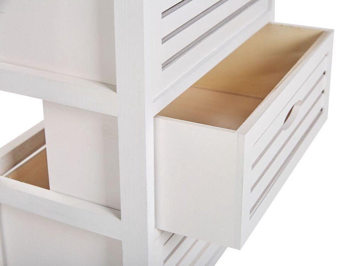 Beliani Lucky Nachtkastje Paulowniahout 29 X 40 Cm - Wit