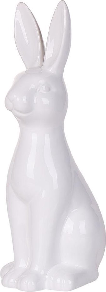 Beliani Paimpol Decofiguur Keramiek 18 X 14 Cm - Blanco