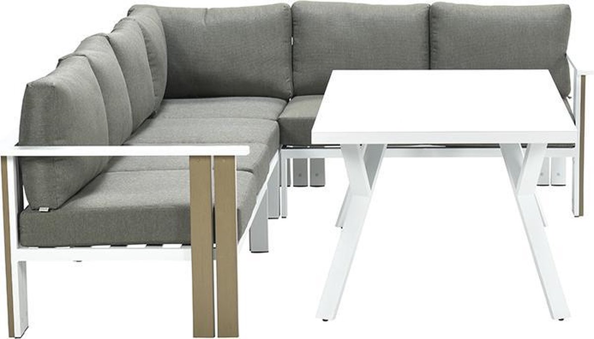 Garden Impressions Brady Lounge Dining Set 5-delig - - Wit