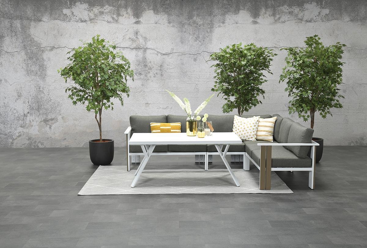 Garden Impressions Brady Lounge Dining Set 5-delig - - Wit