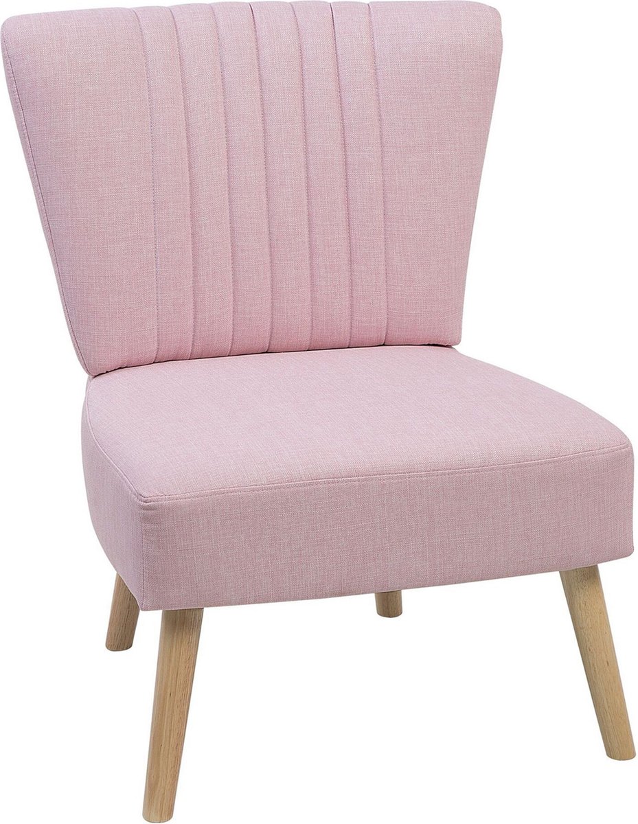 Beliani Vaasa Fauteuil Polyester 60 X 61 Cm - Roze